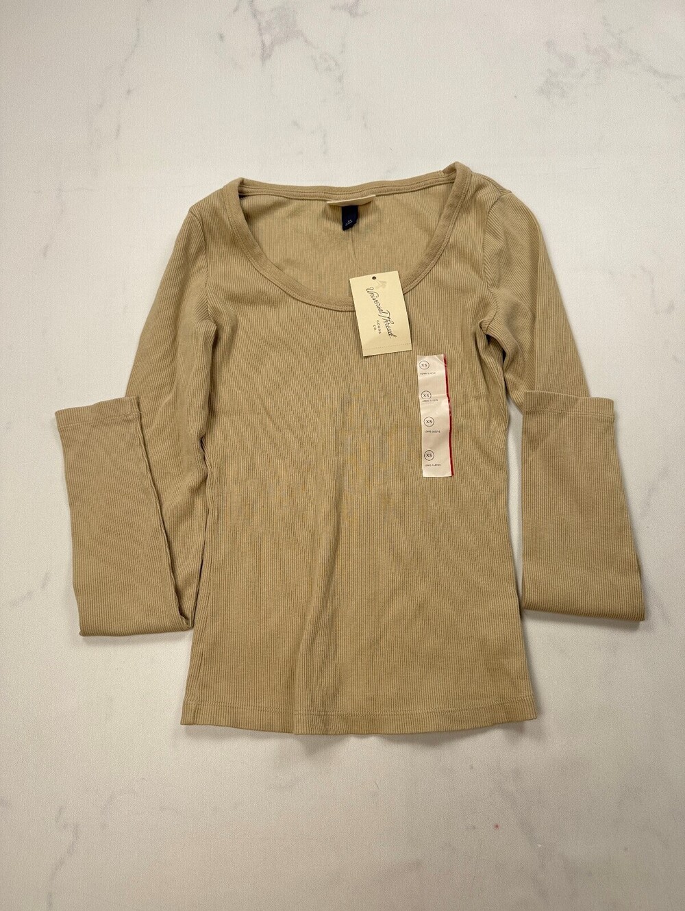Universal Thread Blouse Beige Modern Classic Minimalist - Womens XS